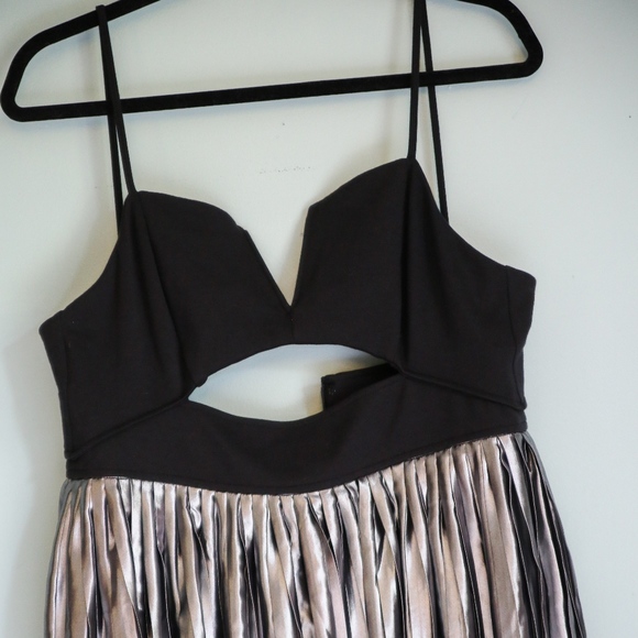 NWOT Free People Silver Metallic Piper Cutout - Picture 6 of 7